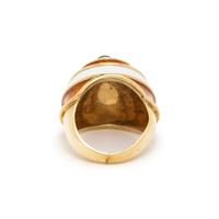 ENAMEL AND SERPENTINE RING