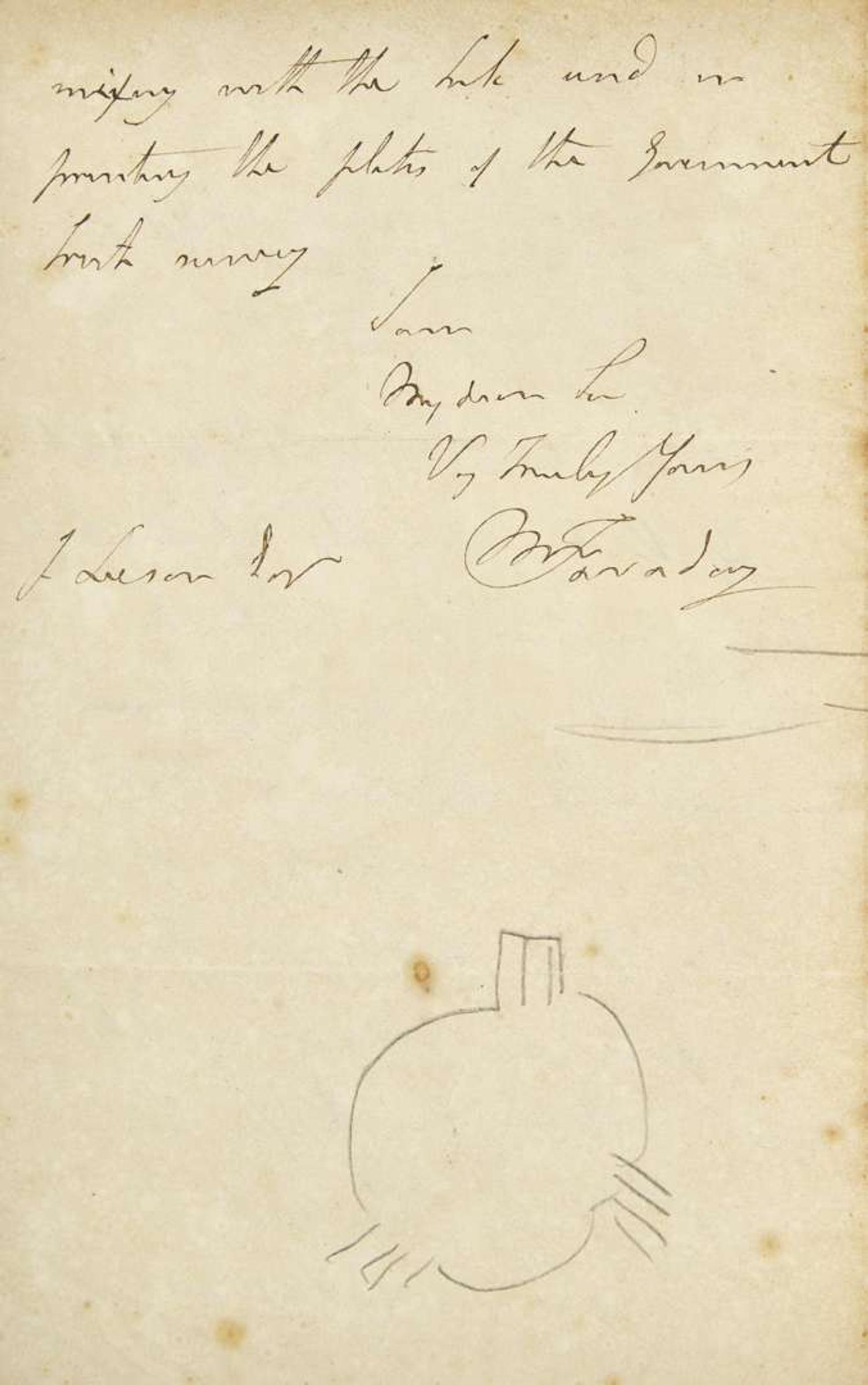 [Science, Medicine & Mathematics] Faraday, Michael: Autograph Letter, signed
