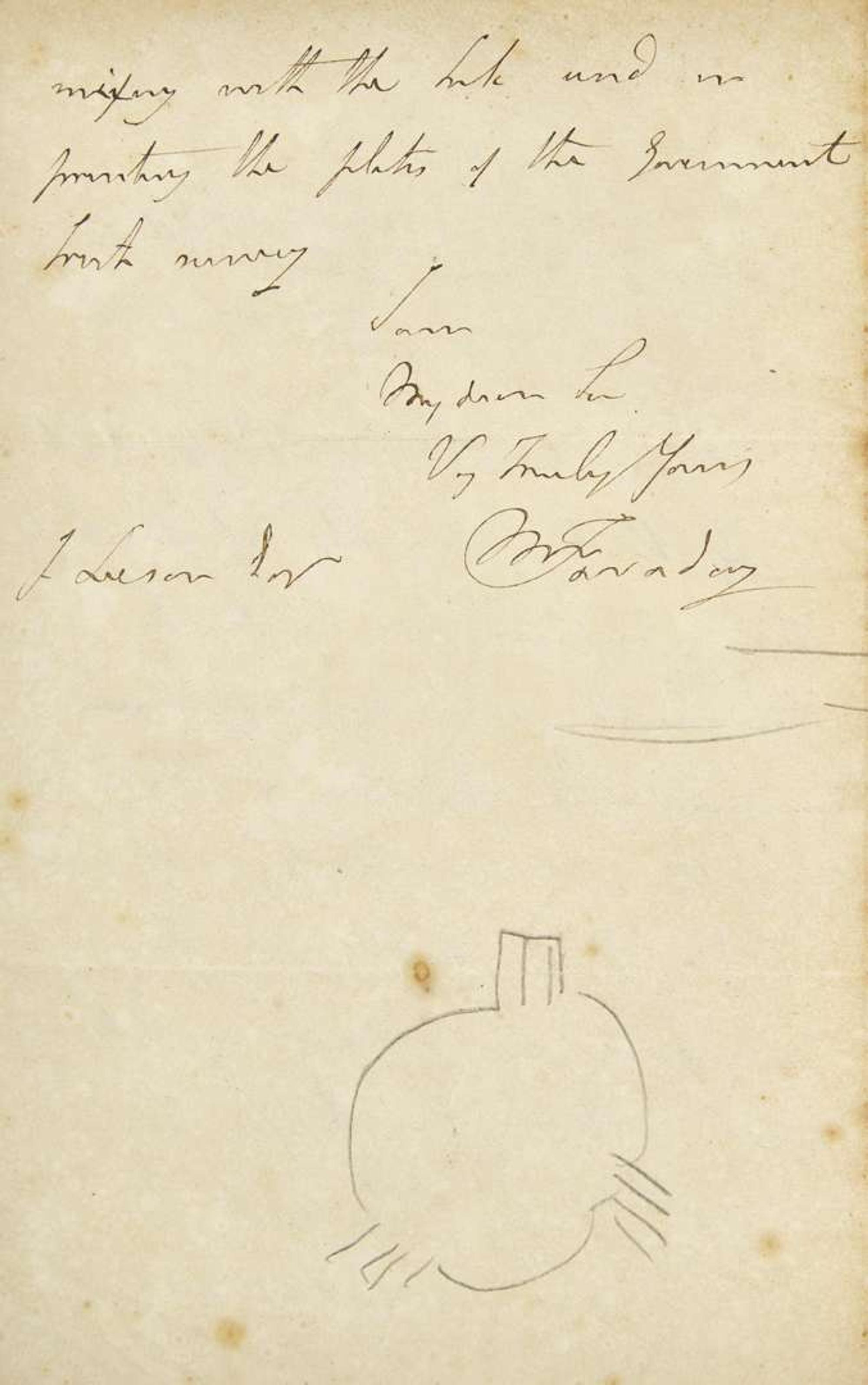 [Science, Medicine & Mathematics] Faraday, Michael: Autograph Letter, signed