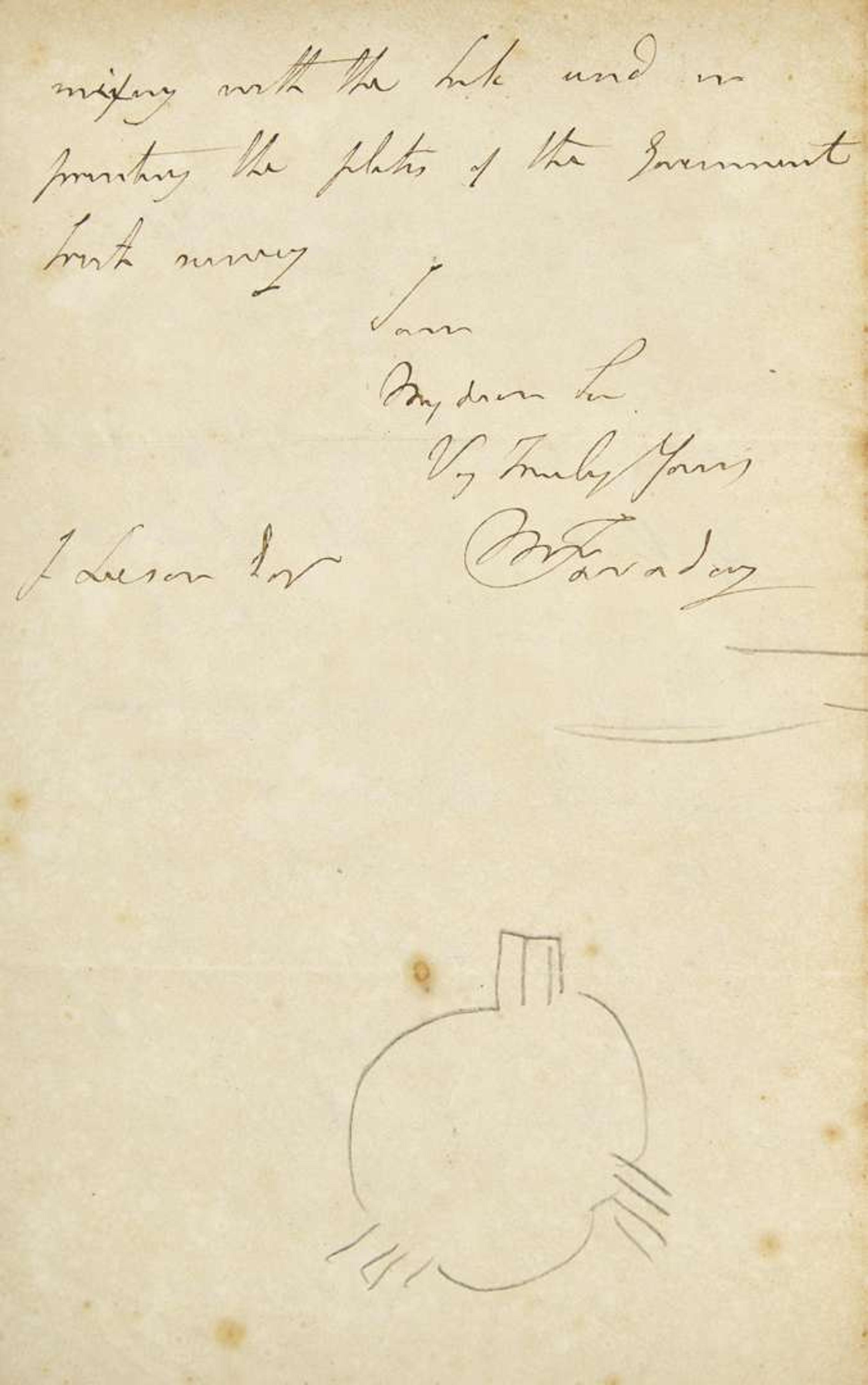 [Science, Medicine & Mathematics] Faraday, Michael: Autograph Letter, signed