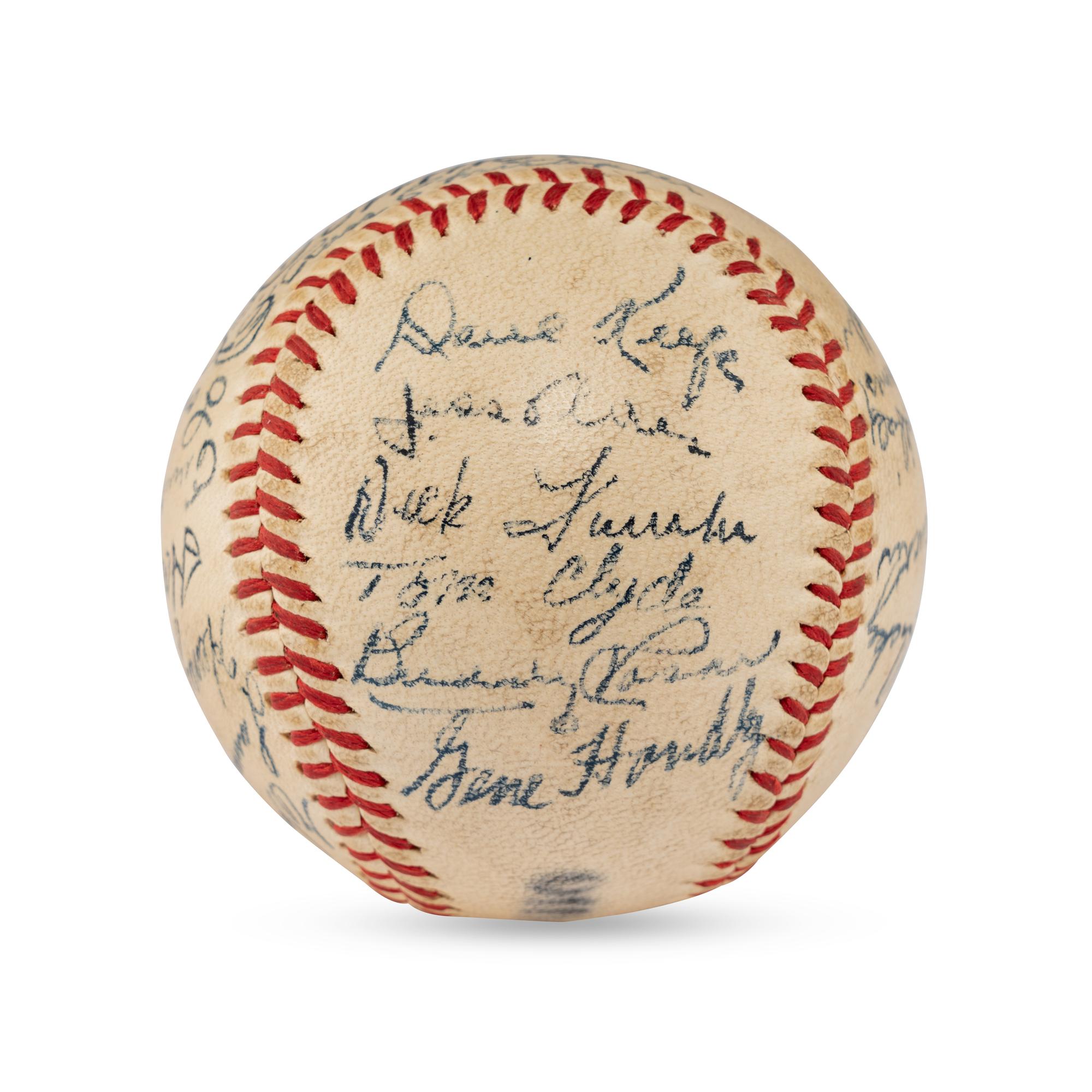 A 1946 Philadelphia Athletics Team Signed Autograph Baseball Featuring Connie Mack and Al Simmons (Beckett Authentication Services)