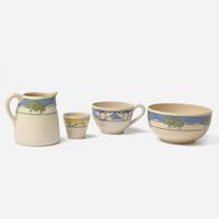 Saturday Evening Girls (American, active 1908-1942) Group of White Ground Works, Paul Revere Pottery, USA, 1914