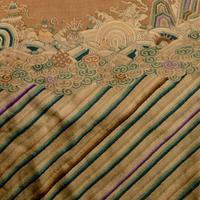 A Chinese Light Brown Ground Kesi Silk Lady's Informal Robe, Changfu, 19th Century 清晚期 醬地緙絲團鳳紋女常服