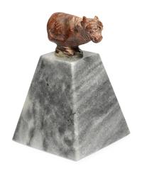 An Egyptian Red Jasper Trussed Cow