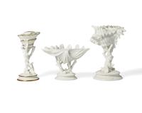 Three Wedgwood Porcelain Shell and Coral Table Ornaments