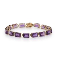 AMETHYST AND YELLOW GOLD BRACELET