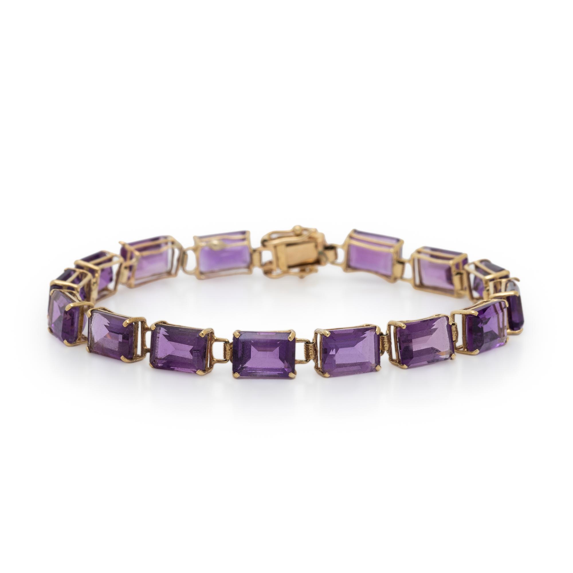AMETHYST AND YELLOW GOLD BRACELET