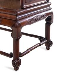 A Burlwood Inset Hardwood Settee
