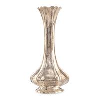 A Reed and Barton Silver Fluted Vase