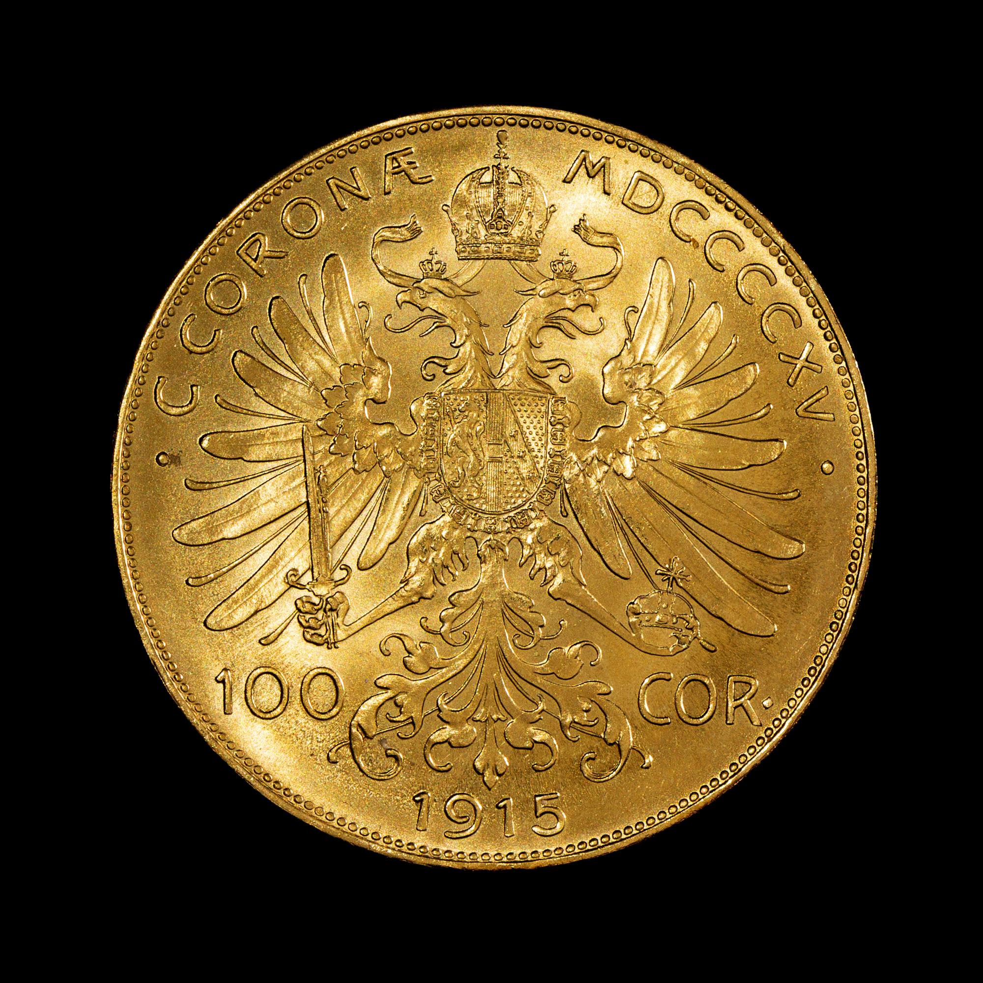 An Austrian 1915-Dated 100 Kroner Commemorative Coin