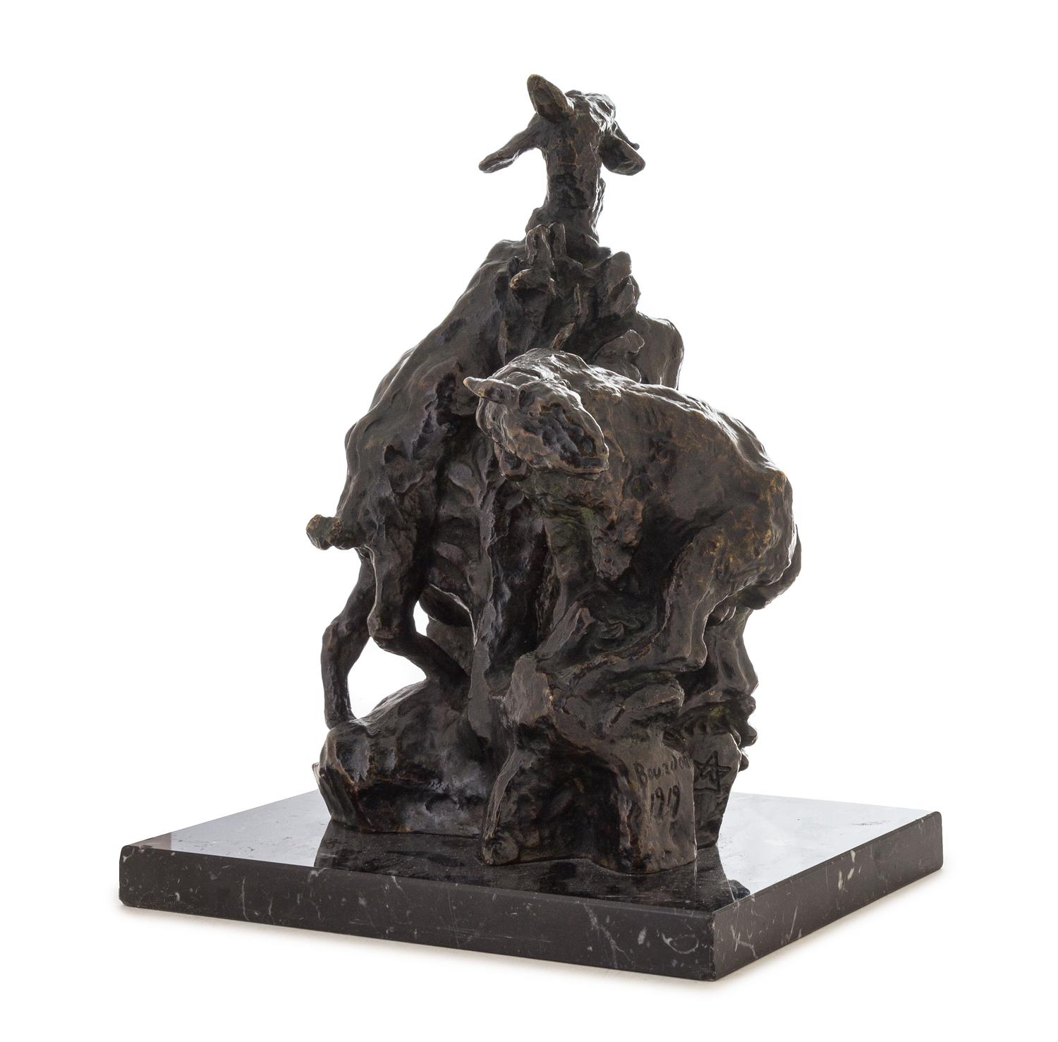 Emile-Antoine Bourdelle, (French, 1861-1929), Goats, 1919