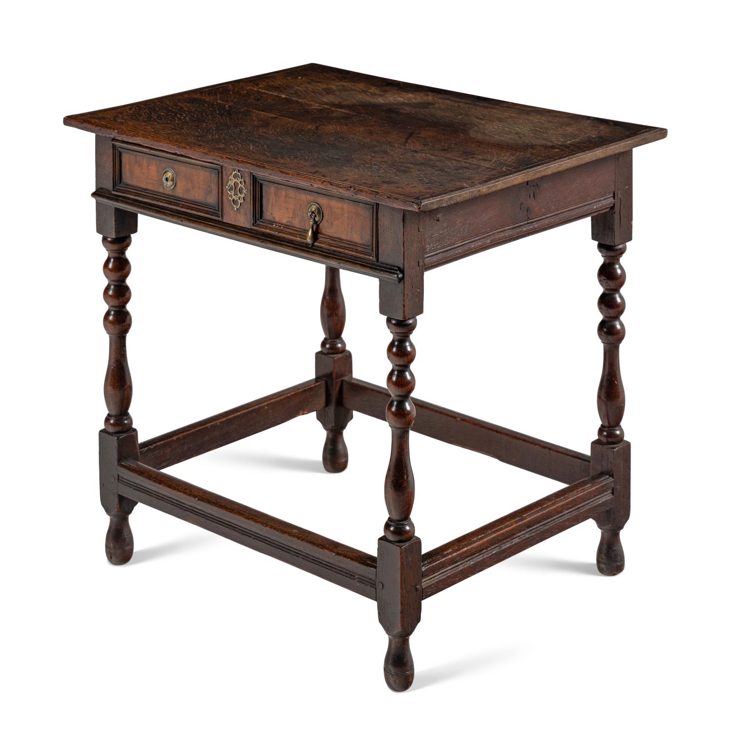 A William and Mary Oak Side Table