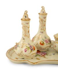A Dresden Porcelain Vanity Set