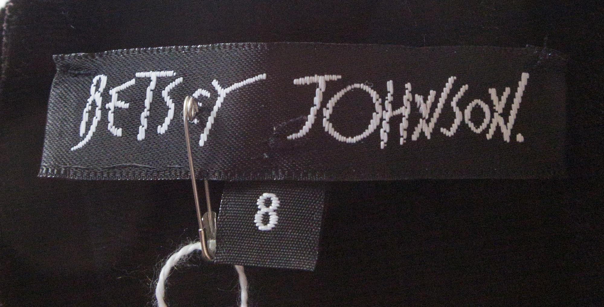 A Betsey Johnson Velvet Cowboy Dress, Size 8.