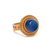 HIGH KARAT GOLD AND LAPIS LAZULI RING
