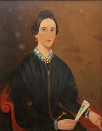 American School, 19th Century — Pair of Portraits: Husband and Wife