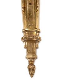 A Set of Four Gilt Bronze Five-Light Sconces