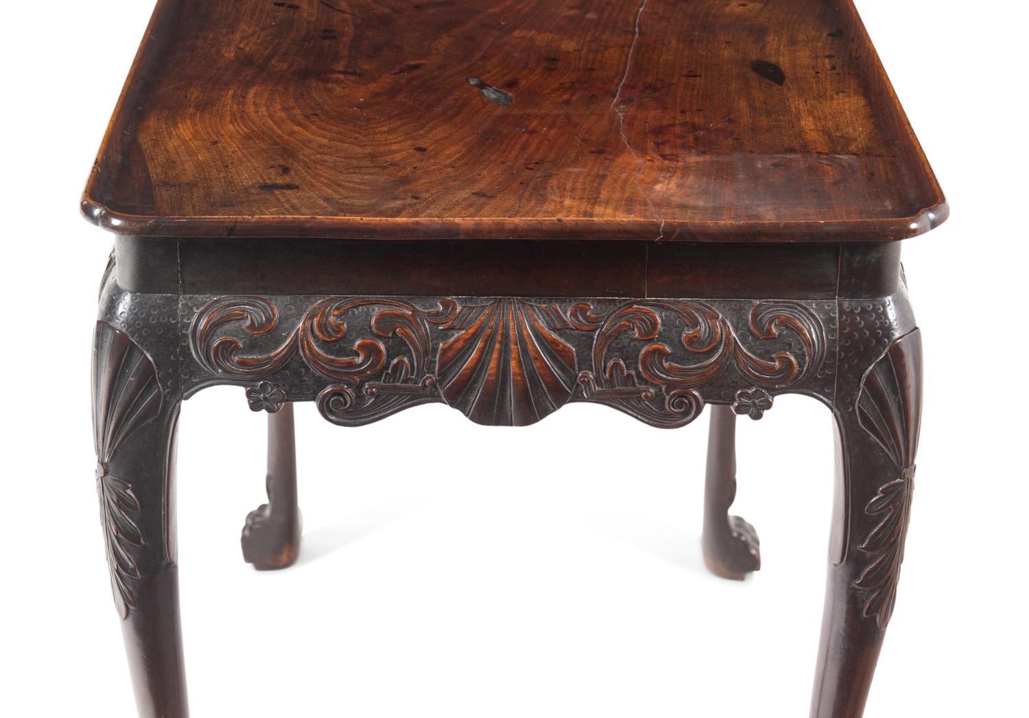 An Irish George II Mahogany Tea Table