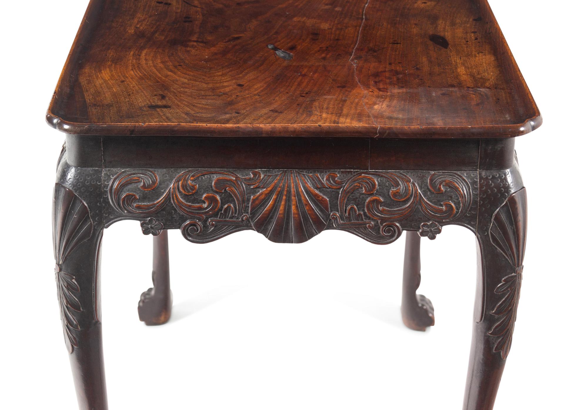 An Irish George II Mahogany Tea Table