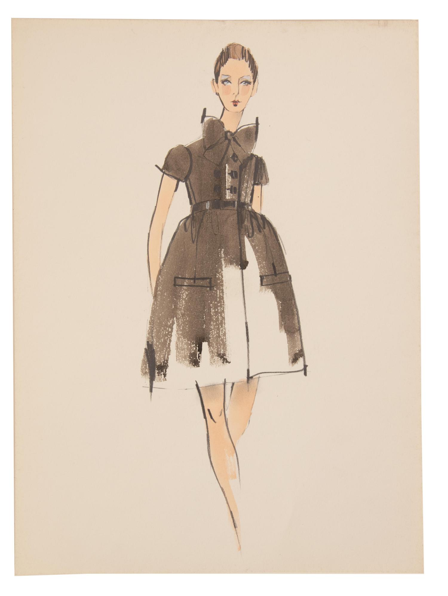 11 Michaele Vollbracht for Geoffrey Beene Fashion Illustrations, Late 1960s