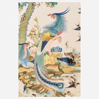 A finely-wrought Chinese silk "Phoenix and Birds" embroidery 百鸟朝凤刺绣一幅