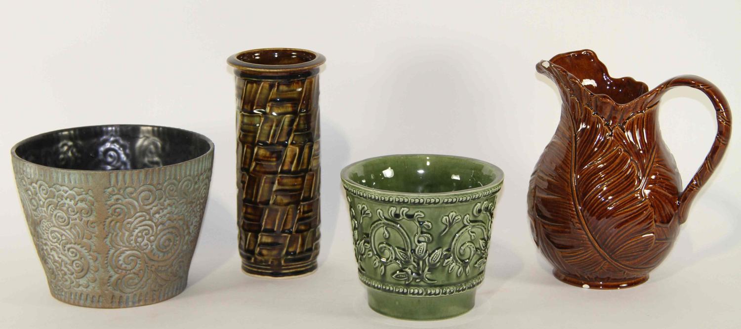 A Group of Eight Haeger Pottery Articles Height of tallest 10 inches.
