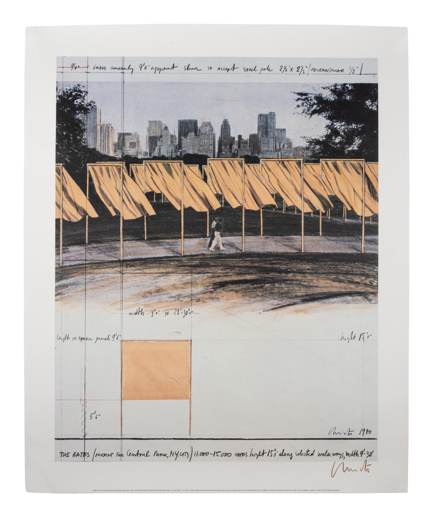 Three Posters (The Gates, Project for Central Park; The Gates, Project for Central Park; and Over the River Project for Colorado)