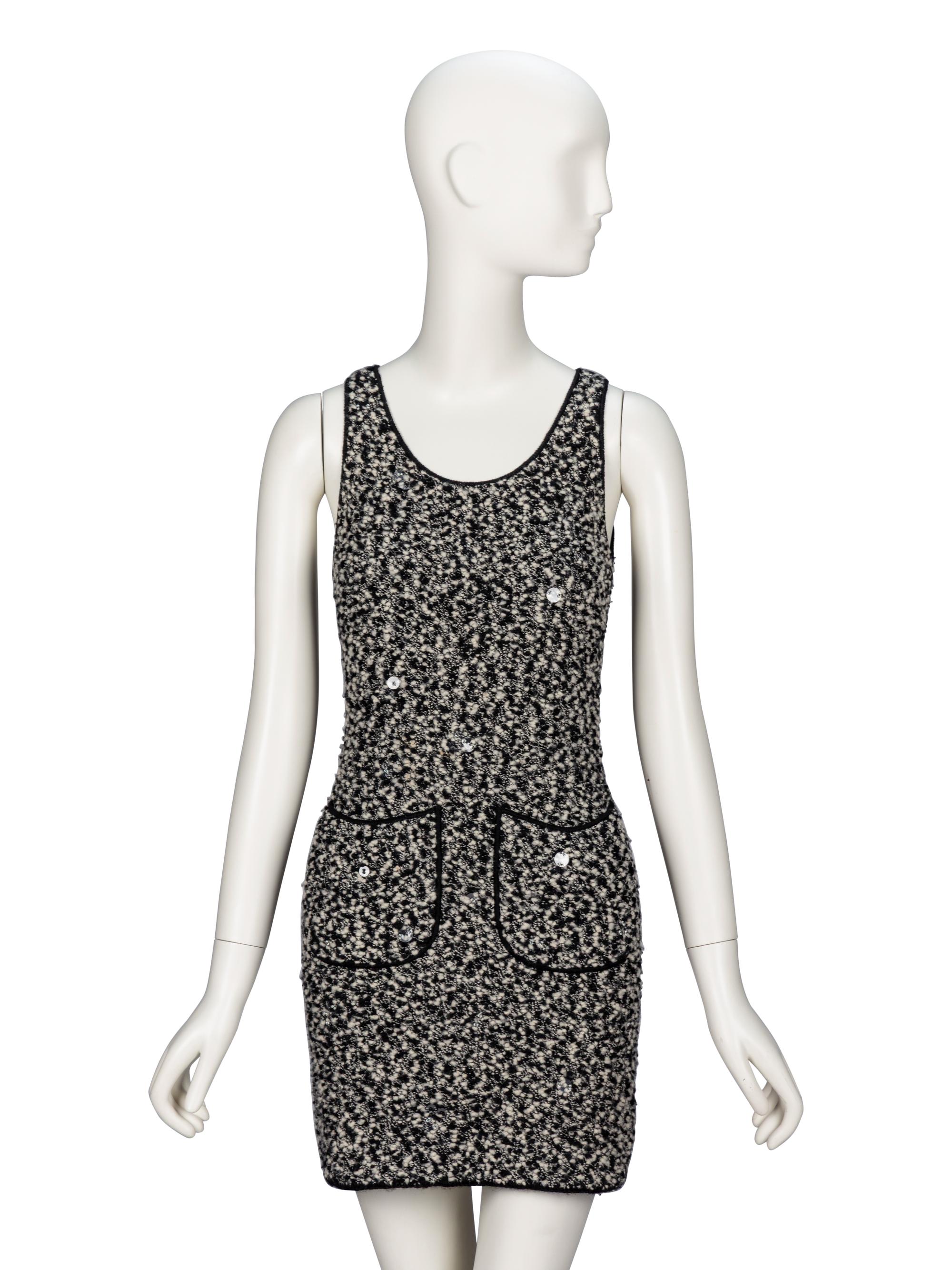 Chanel, Bouclé Knit Dress & Cardigan Ensemble, F/W 1994