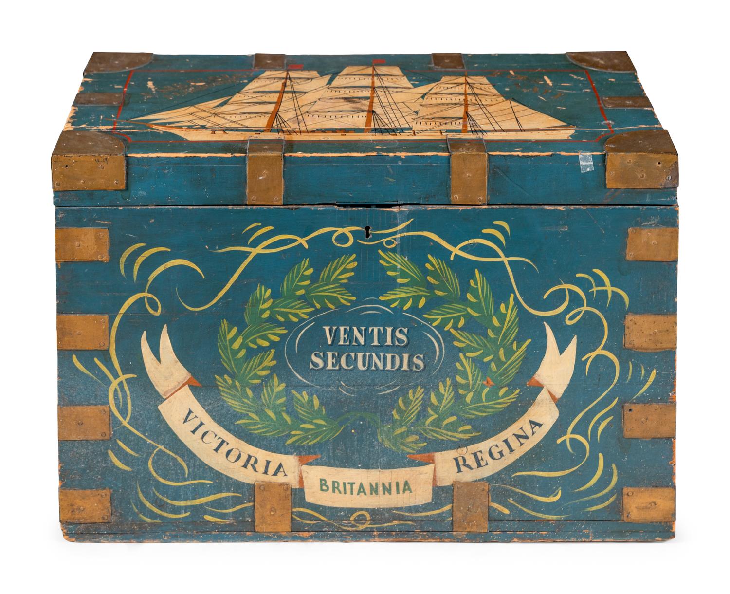 An English Painted Blanket Chest