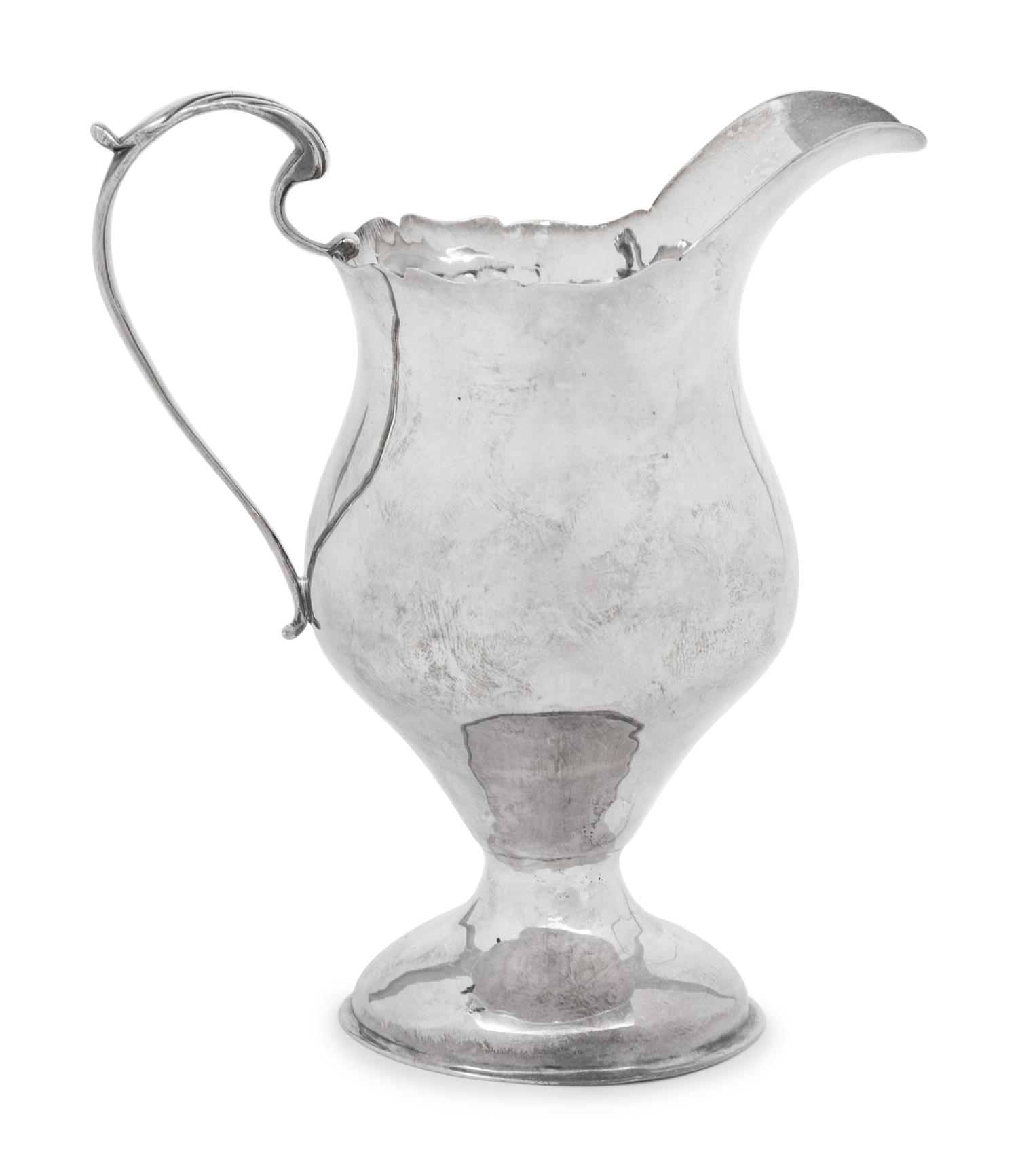 A George III Silver Helmet-Form Creamer
