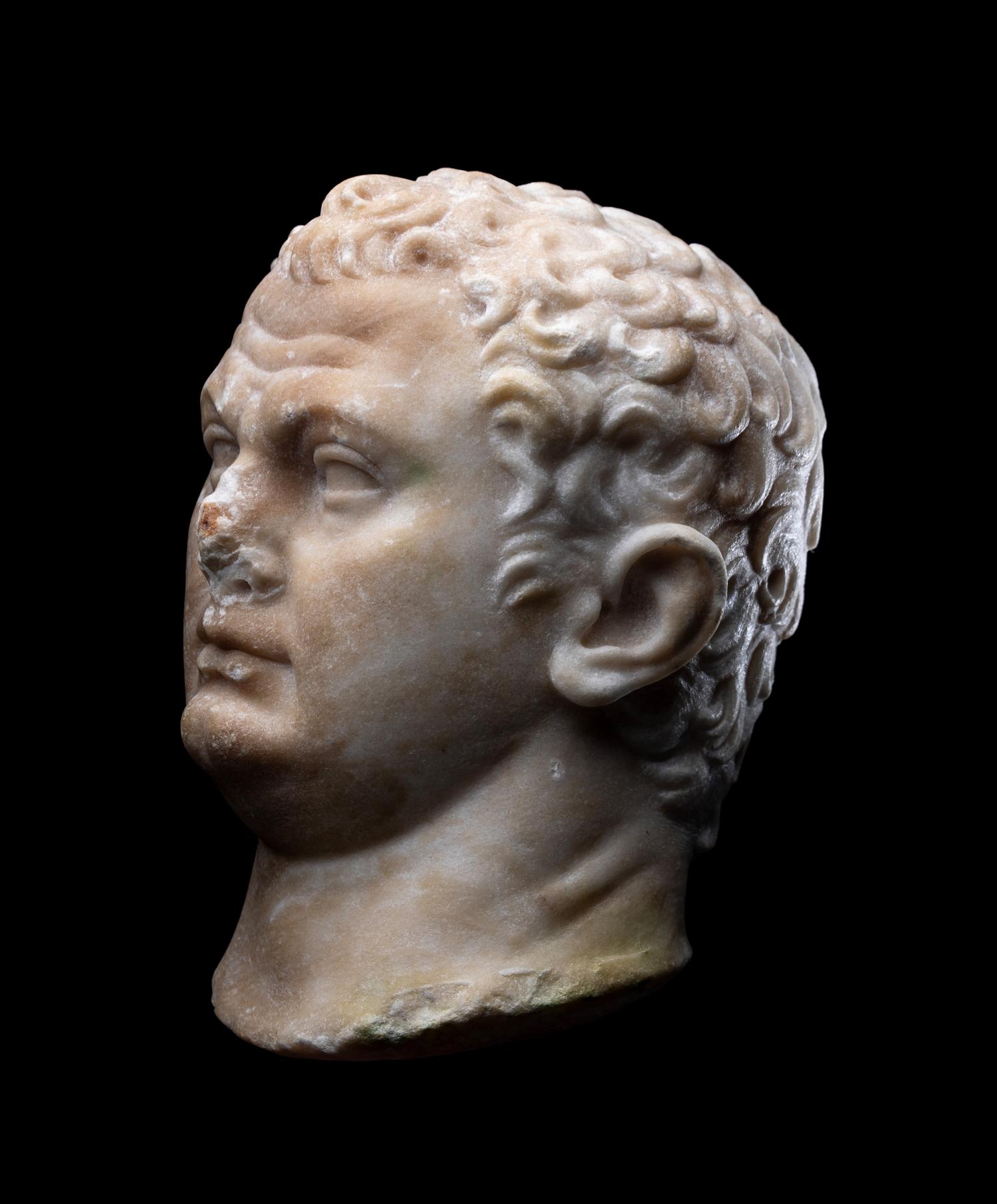 A Roman Marble Portrait Head of the Emperor Titus