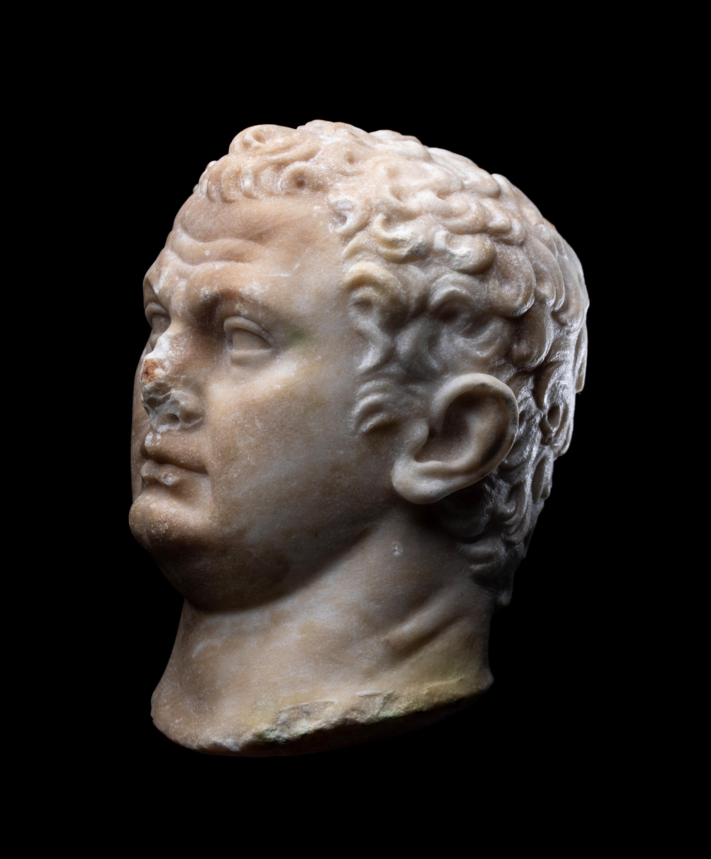 A Roman Marble Portrait Head of the Emperor Titus