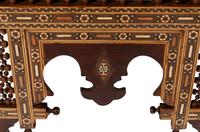 A Pair of Moorish Style Inlaid Mixed Wood Side Tables