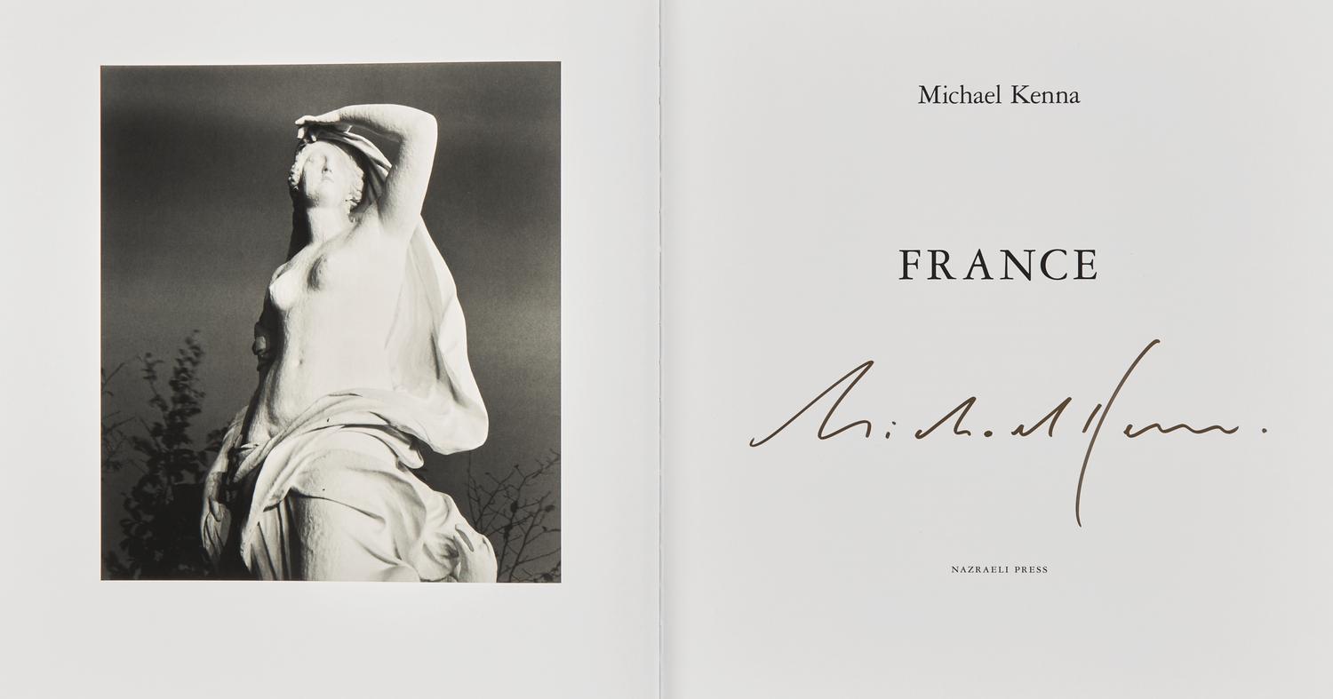 [Photography] Kenna, Michael. France, With a Signed Silver Gelatin Print of the Eiffel Tower