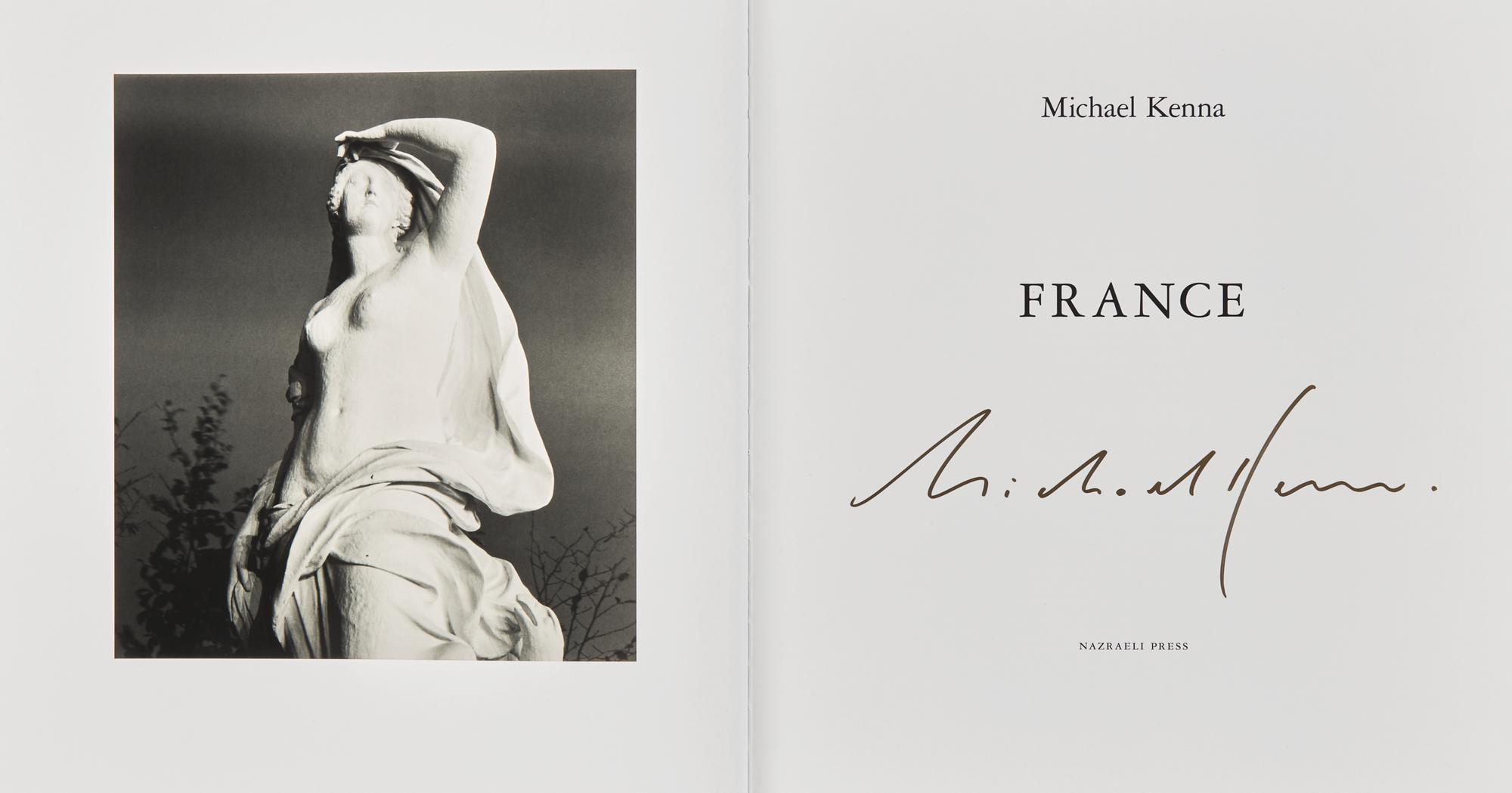 [Photography] Kenna, Michael. France, With a Signed Silver Gelatin Print of the Eiffel Tower