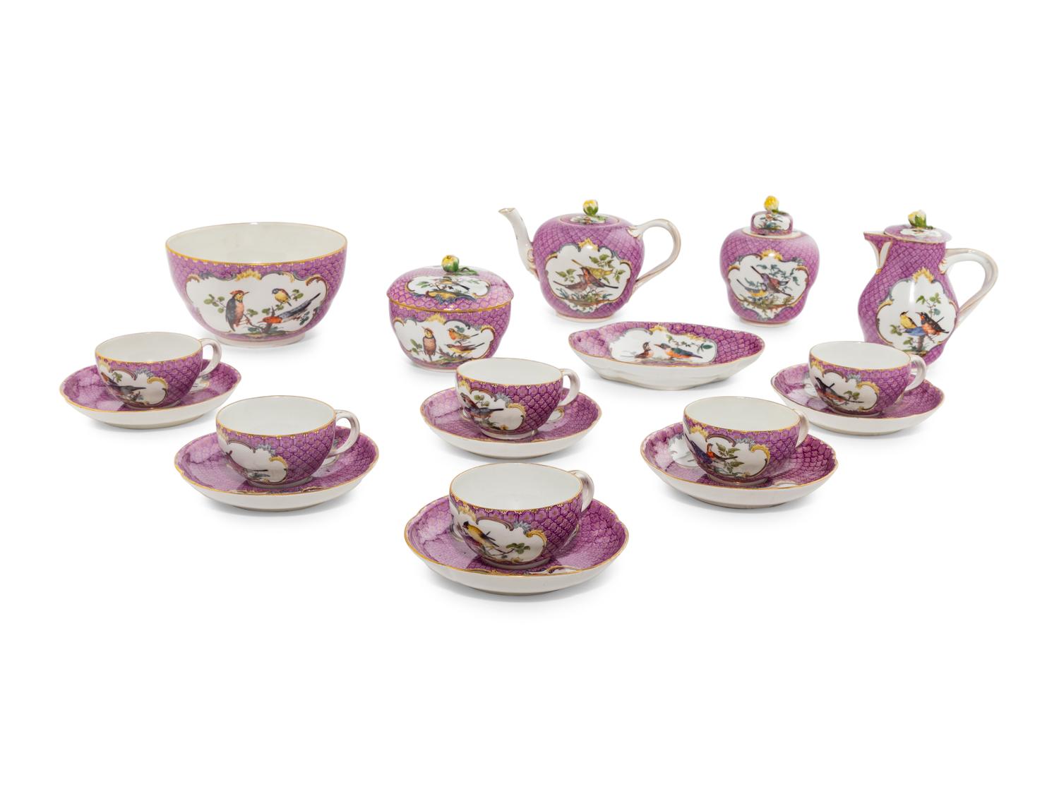 A Meissen Porcelain Tea Service