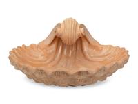 An Large Italian Glazed Terracotta Shell-Form Center Bowl