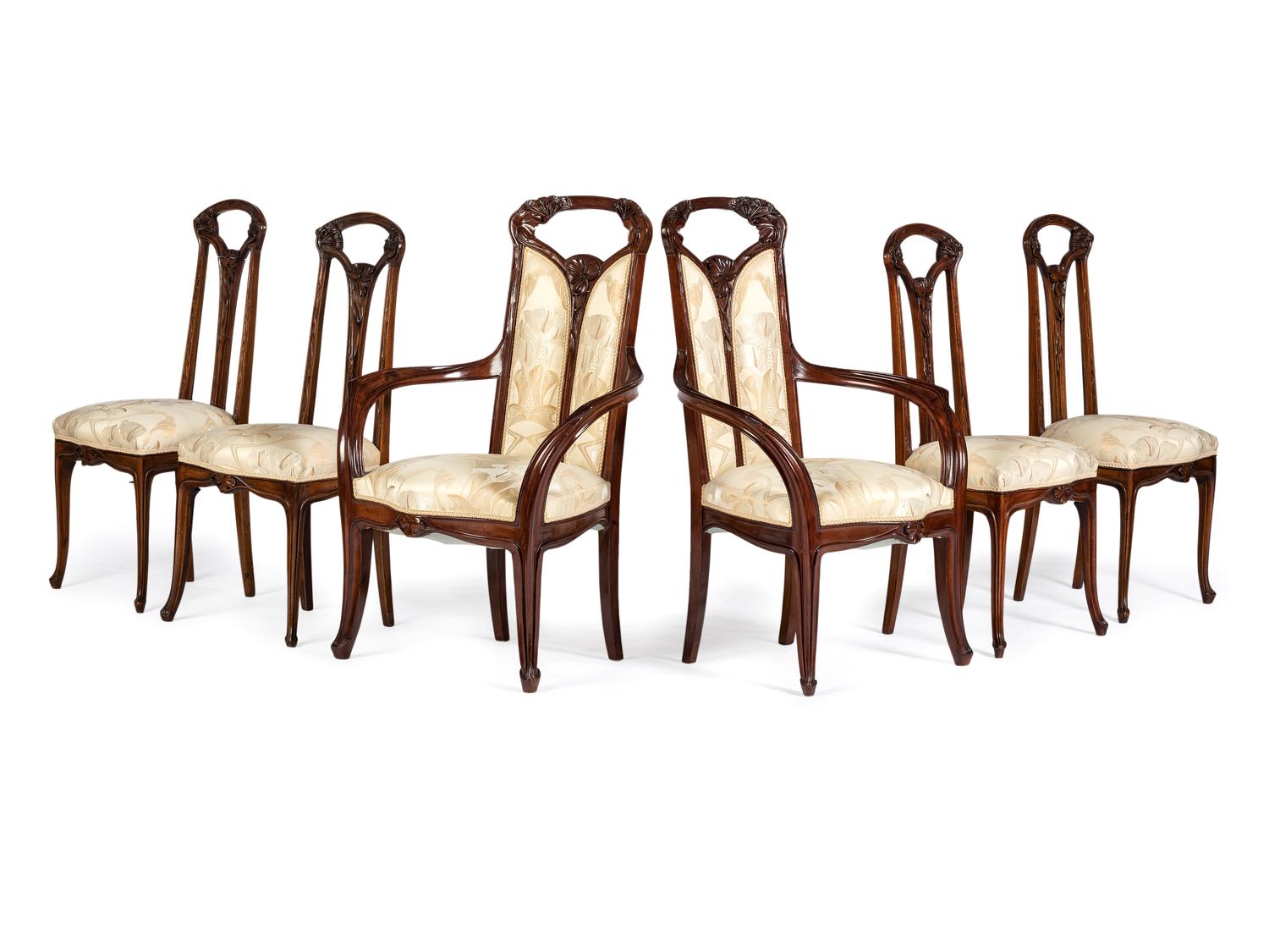 Set of Six Ombelle Chairs, circa 1900