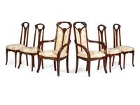 Set of Six Ombelle Chairs, circa 1900