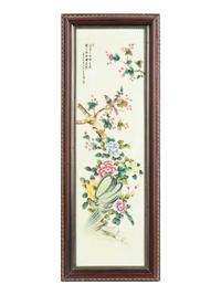 Two Chinese Famille Rose Porcelain Plaques