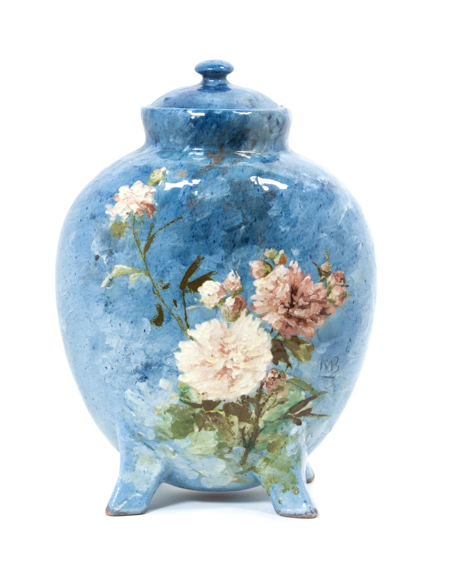 A Haviland Limoges Terra Cotta Ginger Jar Height 11 1/2 inches. — MAURICE BOCQUET, LATE 19TH CENTURY