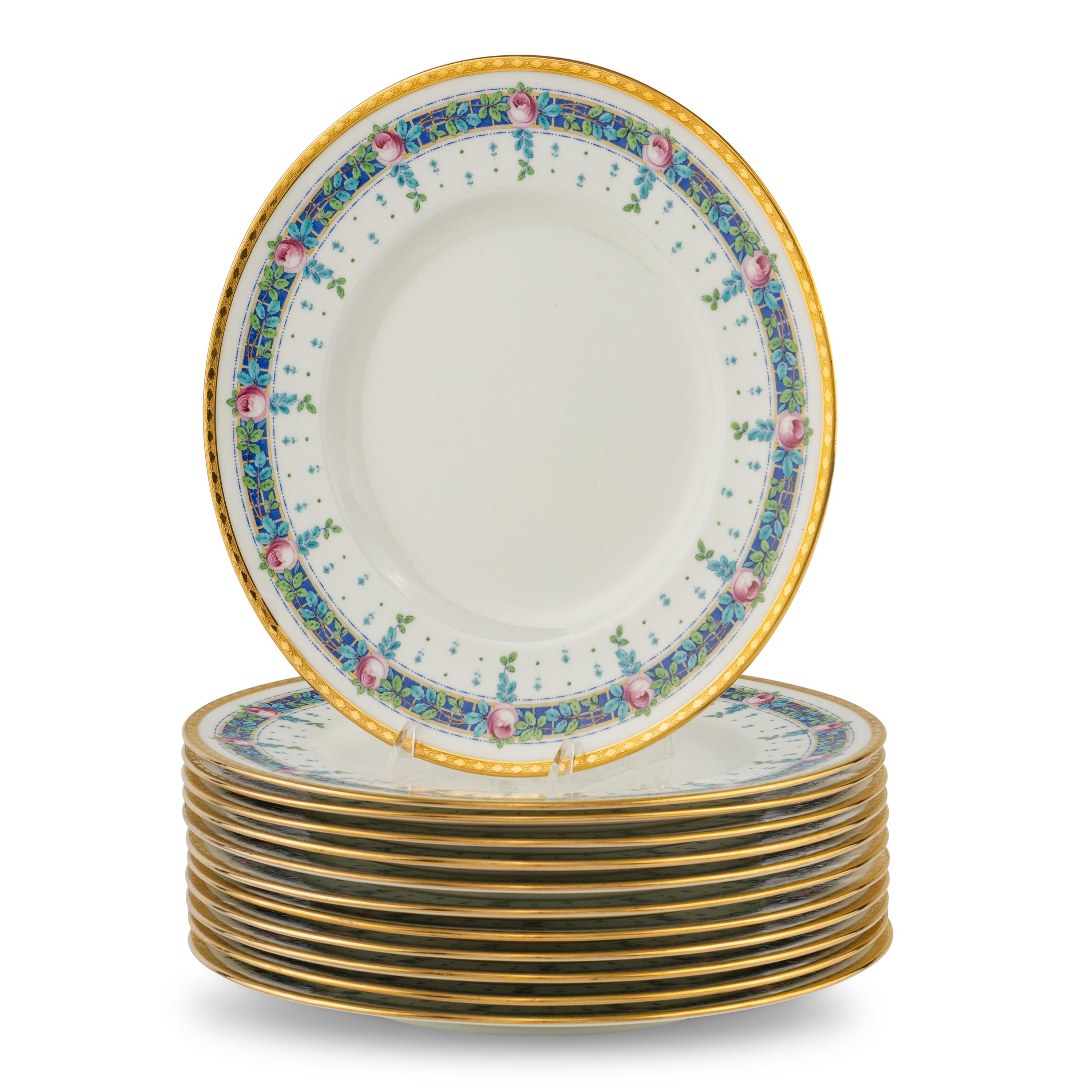 A Set of Twelve Mintons Porcelain Dinner Plates