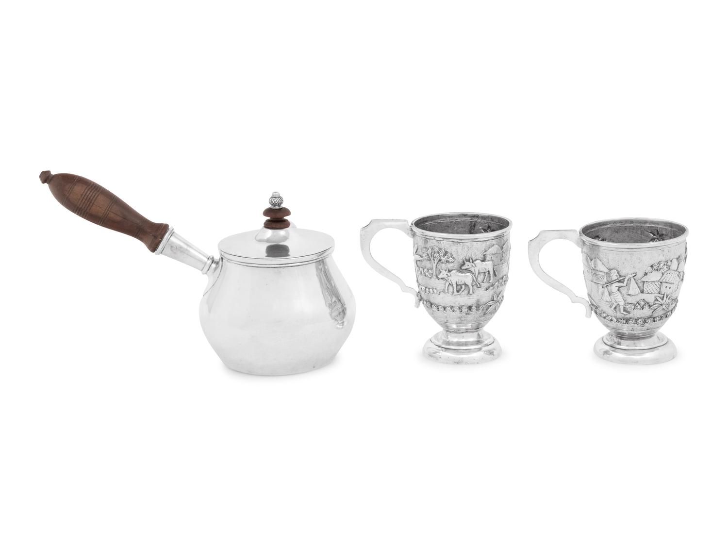An Indian Colonial Victorian Silver Brandy Warmer