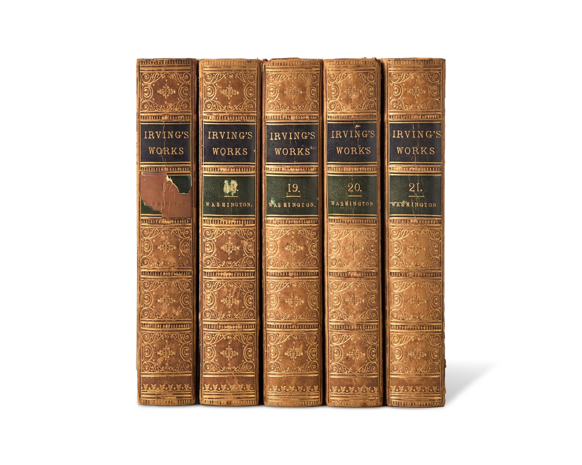 [LINCOLN, Mary Todd (1818-1882), her copies]. IRVING, Washington. Life of George Washington. New York: G.P. Putnam, 1860.