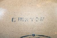 A Rare Curtis Fenton 'Pure Cold Water' Stenciled Stoneware Cooler