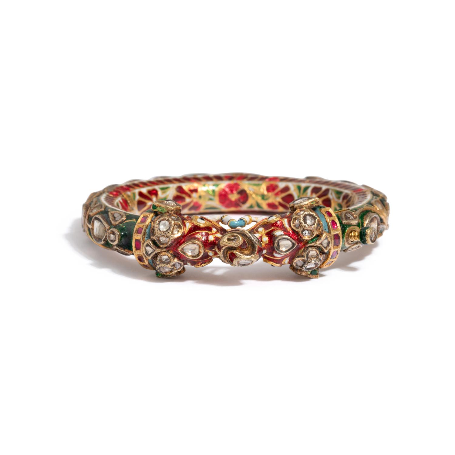 INDIAN, MUGHAL STYLE ELEPHANT BRACELET