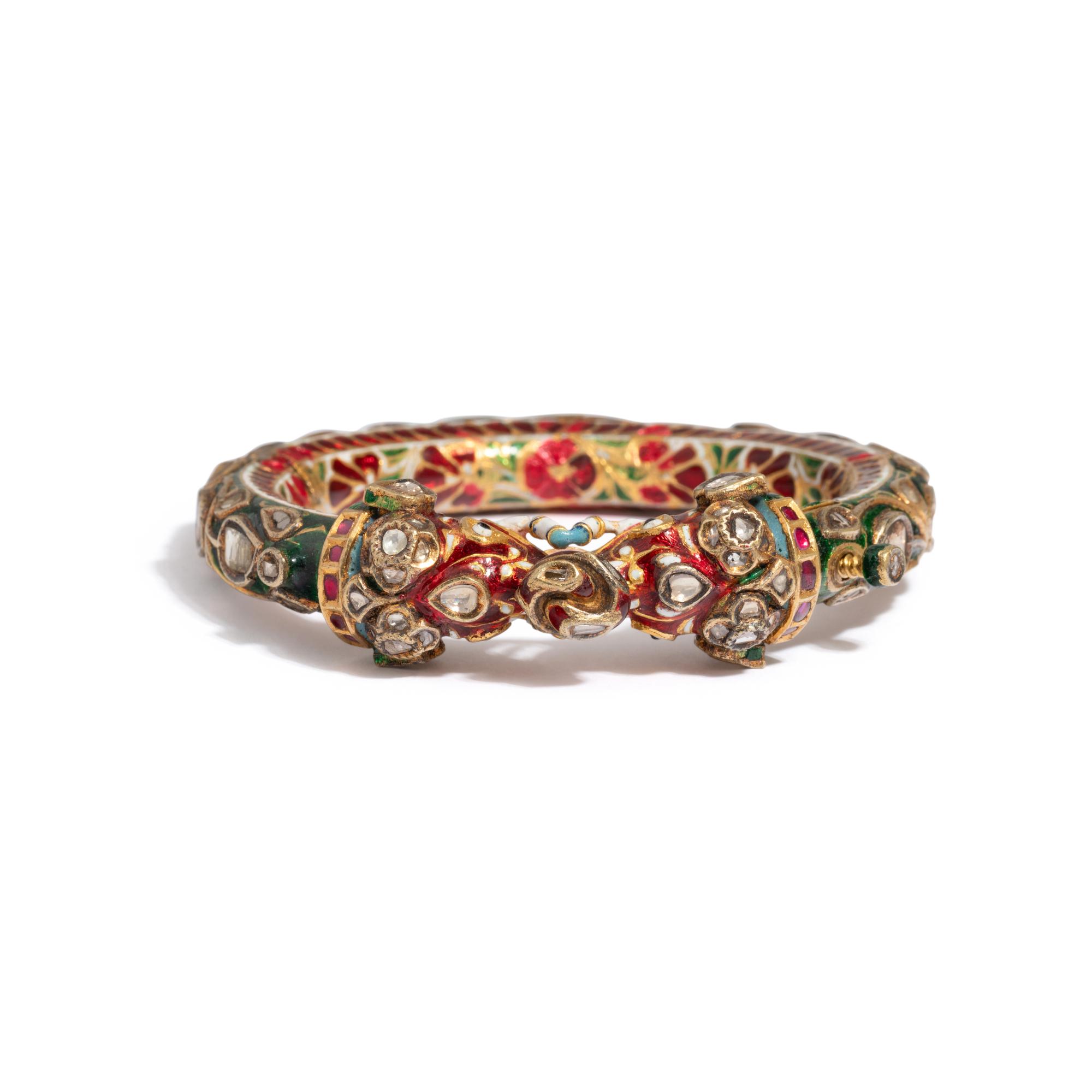 INDIAN, MUGHAL STYLE ELEPHANT BRACELET
