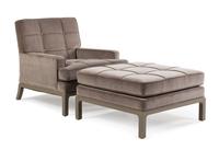 Tommi Parzinger, (German, 1903-1981), a lounge chair and ottoman, c.1956