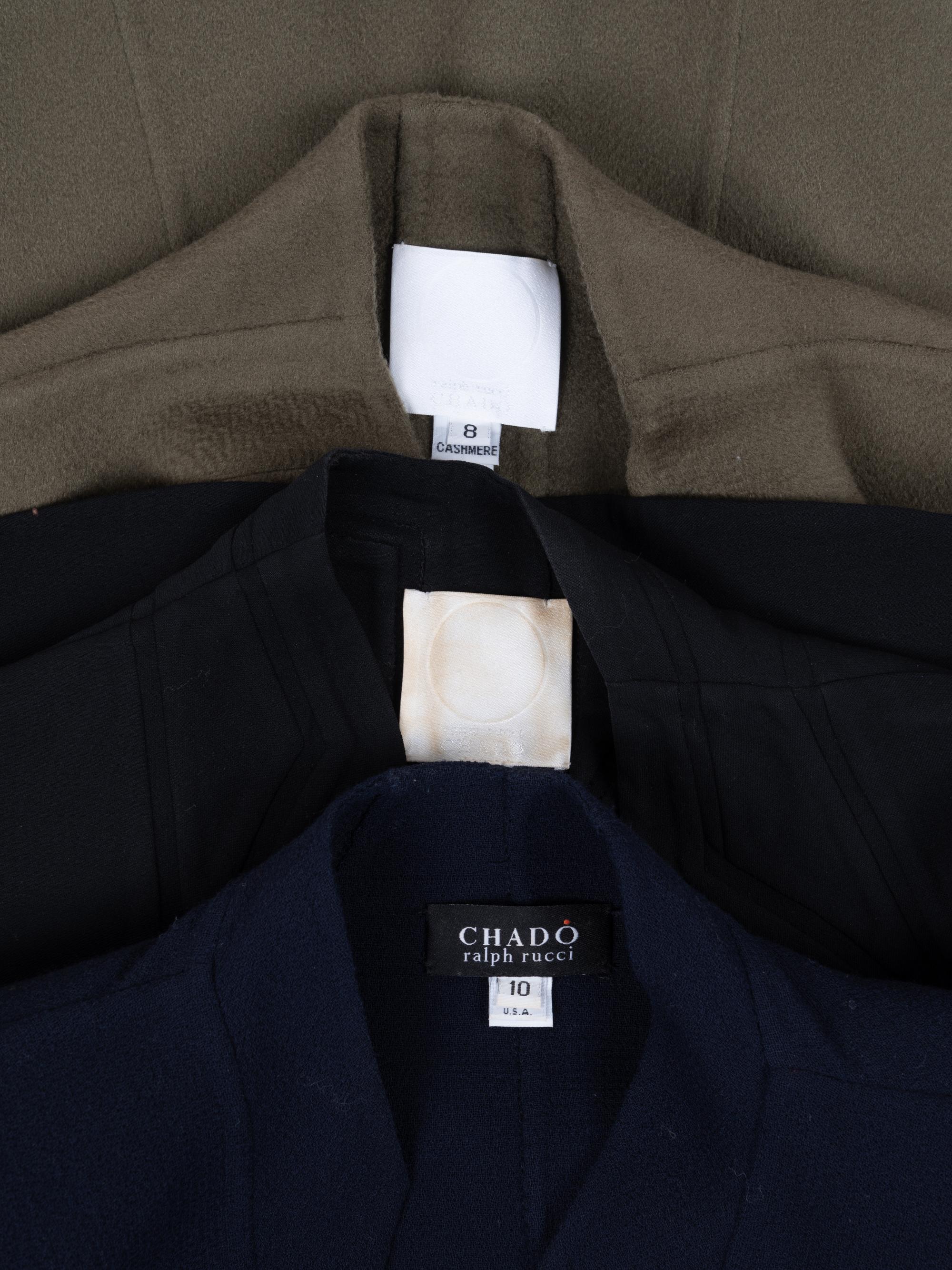 Three Chado Ralph Rucci Cashmere Jackets, 2000-10s