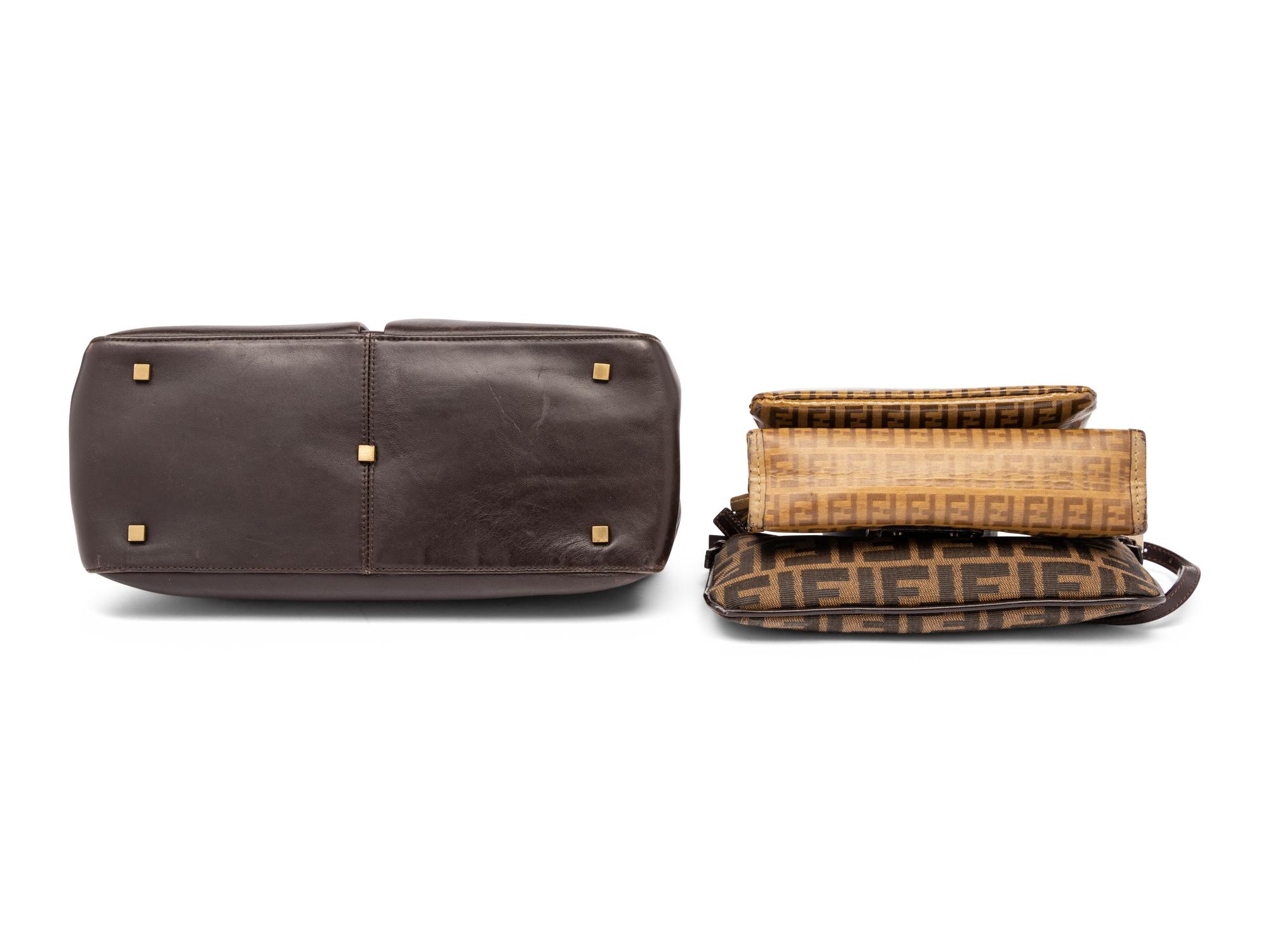 Bally Tote and Three Fendi Pouches
